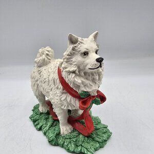 Tom Rubel Christmas Animals Husky White Dog by Silver Deer